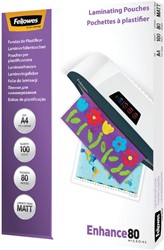 Lamineerhoes Fellowes A4 2x80micron mat 100 Stuk
