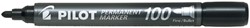 Viltstift PILOT SCA-100 rond F zwart 1 Stuk