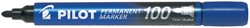 Viltstift PILOT SCA-100 rond F blauw 1 Stuk