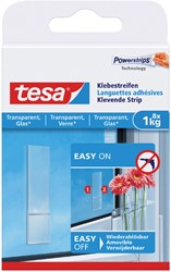 Kleefstrips tesa dubbelzijdig transparant 1kg 8 Stuk