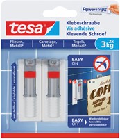 Klevende schroef tesa tegels metaal 3kg verstelb 2 Stuk