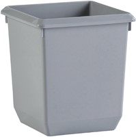 Papierbak kunststof vierkant taps 36cm hoog grijs 1 Stuk