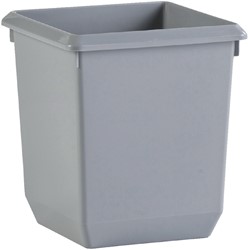 Papierbak kunststof vierkant taps 36cm hoog grijs 1 Stuk