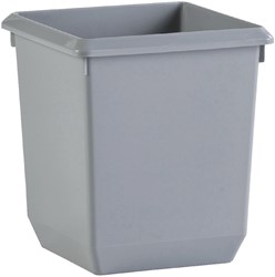 Papierbak kunststof vierkant taps 31cm hoog grijs 1 Stuk