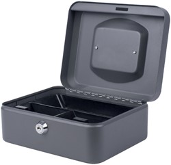 Geldkist Quantore 200x160x90mm grijs 1 Stuk