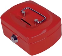 Geldkist Pavo met muntgleuf 125x95x60mm rood 1 Stuk-2