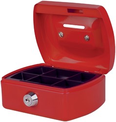 Geldkist Pavo met muntgleuf 125x95x60mm rood 1 Stuk