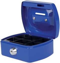 Geldkist Pavo met muntgleuf 125x95x60mm blauw 1 Stuk