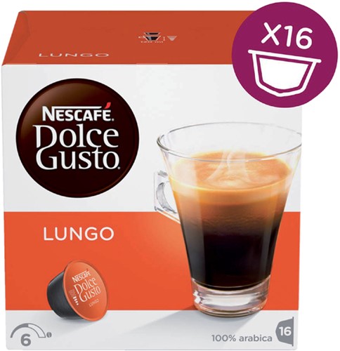 Koffiecups Dolce Gusto lungo 16st 16 Stuk