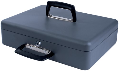 Geldkist Pavo met draaggreep 370x280x115mm grijs 1 Stuk-2