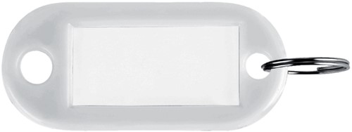 Sleutellabel Pavo kunststof wit 100 stuks 100 Stuk