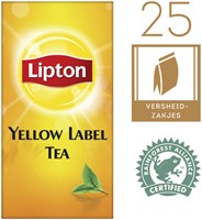 Thee Lipton yellow label 25x1.5gr 25 Stuk
