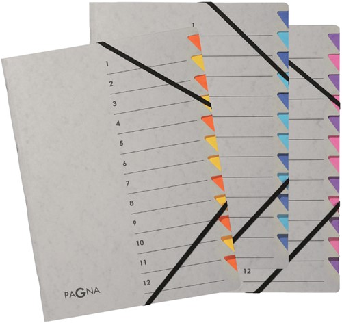 Sorteermap Pagna Easy A4 12 tabs oranje/geel-2