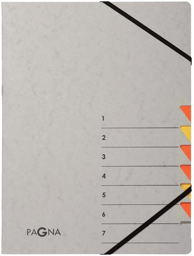 Sorteermap Pagna Easy A4 7tabs geel oranje 1 Stuk