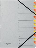 Sorteermap Pagna Easy A4 12 tabs oranje/geel