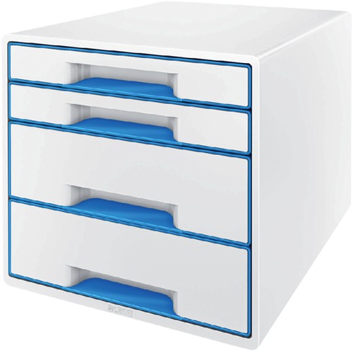 LADENBOX LEITZ WOW 4 LADEN WIT/BLAUW 1 Stuk