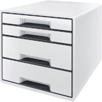 Ladenblok Leitz WOW CUBE A4 maxi 4 laden wit/zwart 1 Stuk