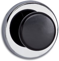 Magneet met knop MAUL Ø65mm trekkracht 12kg chroom/zwart