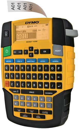 Labelprinter Dymo Rhino 4200 qwerty 19mm geel 1 Stuk-3