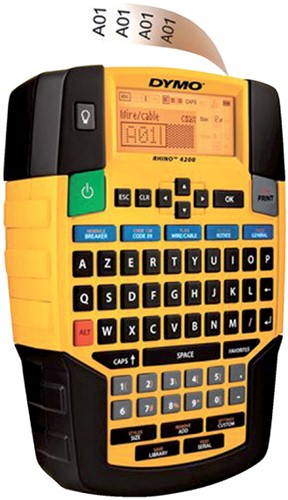 Labelprinter Dymo Rhino 4200 azerty 19mm geel 1 Stuk