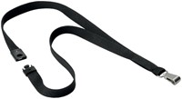 Textielkoord Durable 8127 met karabijnhaak softcolor zwart 10 stuks