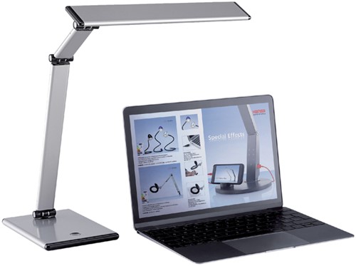 Bureaulamp Hansa led Slim zilvergrijs 1 Stuk-3