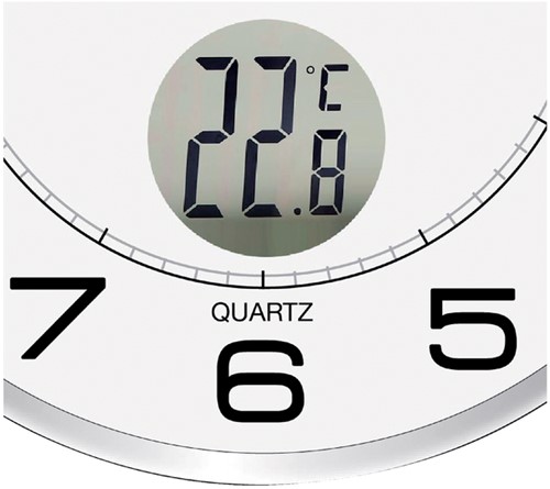 Wandklok Unilux Tempus dia 30.5cm lichtgrijs/wit 1 Stuk-3