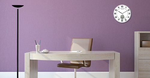 Wandklok Unilux Tempus dia 30.5cm lichtgrijs/wit 1 Stuk-2