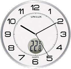 Wandklok Unilux Tempus dia 30.5cm lichtgrijs/wit 1 Stuk