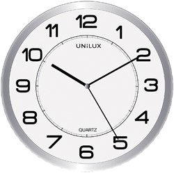 Wandklok Unilux Magnet dia 30.5cm lichtgrijs/wit 1 Stuk