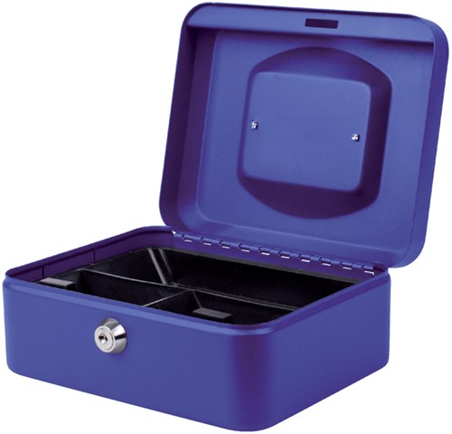 Geldkist Quantore 200x160x90mm blauw 1 Stuk