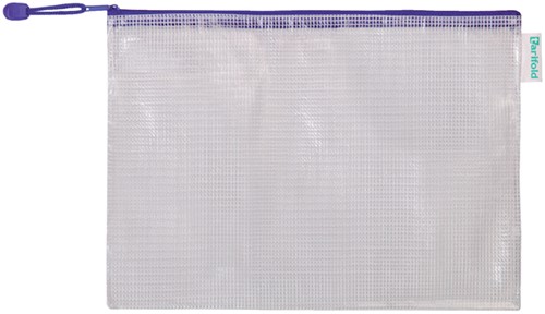 Opbergtas Tarifold met rits 330x240mm PVC bl 1 Stuk