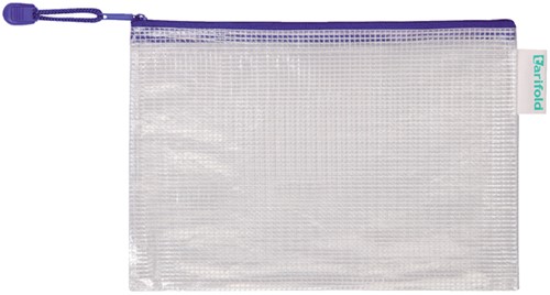 Opbergtas Tarifold met rits 235x165mm PVC bl 1 Stuk
