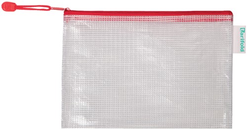 Opbergtas Tarifold met rits 235x165mm PVC rd 1 Stuk