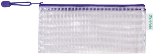 Opbergtas Tarifold met rits 250x115mm PVC bl 1 Stuk