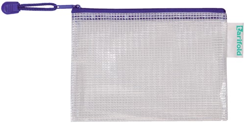 OpbergtasTarifold met rits 175x125mm PVC bl 1 Stuk