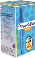 Balpen Papermate Inkjoy 100 valuepack M blauw 100 Stuk-2