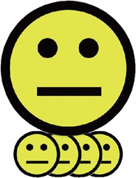 Magneet smiley 25mm emotie neutraal geel 5 stuks 5 Stuk