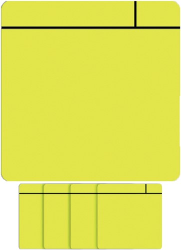 Magneet scrum 75x75mm geel 5 stuks