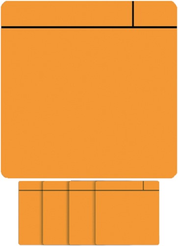 Magneet scrum 75x75mm oranje 5 stuks 5 Stuk