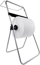 Poetspapierdispenser Satino CR1 zilver 332370 1 Stuk