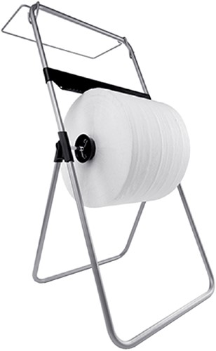 Poetspapierdispenser Satino CR1 zilver 332370 1 Stuk