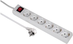 Stekkerdoos Hama 6voudig 5m wit v 1 Stuk