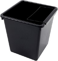 Papierbak kunststof vierkant taps 36cm hoog zwart 1 Stuk-3