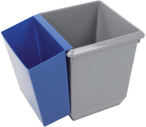 Papierbak kunststof vierkant taps 31cm hoog grijs 1 Stuk-3