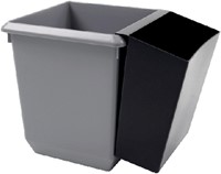 Inzetbak voor vierkante tapse papierbak zwart 1 Stuk-3