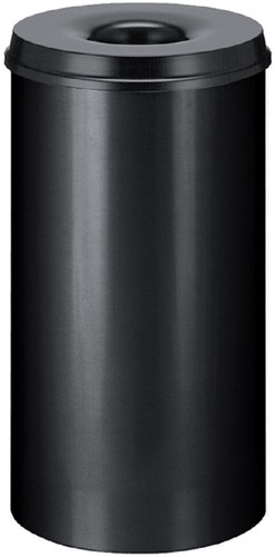 Papierbak vlamdover Vepabins 50 liter 335mm zwart 1 Stuk