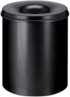 Papierbak+vlamdover Vepabins 80liter 47cm zwart 1 Stuk