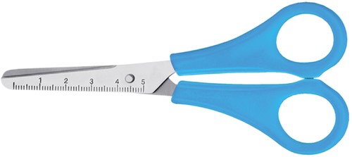 Kinderschaar Westcott 130mm rh rond lichtblauwr 1 Stuk