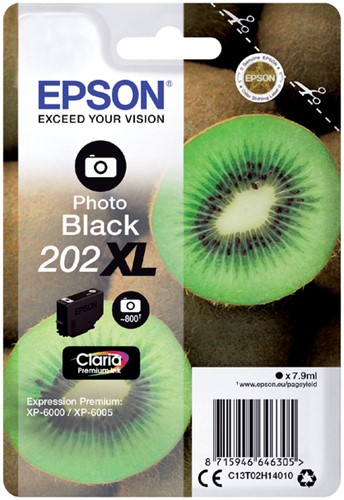 Inktcartridge Epson 202XL T02H14 foto zwart 1 Stuk